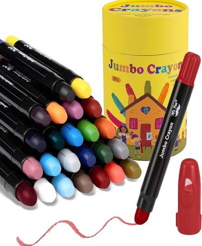 Mr. Pen- Jumbo Twistable Crayons, 24 Pack, Multicolor, Non-Toxic Washable Crayons, Christmas Gift in Saudi Arabia