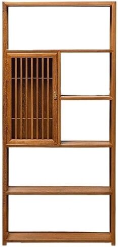 Bookshelf Home Solid Wood Storage Rack Office Mahogany Furniture Display Rack Study Antique Bookshelf Bookshelves and Bookcases(A:90CM*30CM*196CM) in Saudi Arabia