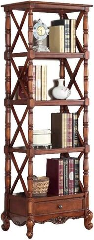 Bookshelf Living Room Retro Solid Wood Multi-Layer Bookshelf Home Entrance Decoration Storage Rack Bookshelves and Bookcases in Saudi Arabia