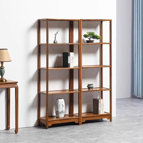Bookshelf Chinese Style Solid Wood Floor Rack Home Entrance Partition Bookshelf Bookshelves and Bookcases in Saudi Arabia