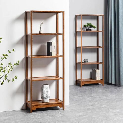 Bookshelf Chinese Style Solid Wood Floor Rack Home Entrance Partition Bookshelf Bookshelves and Bookcases in Saudi Arabia