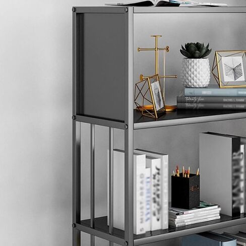 Bookshelf Simple Iron Bookshelf Floor Rack Multi-Layer Storage Rack in The Living Room and Bedroom Bookshelves and Bookcases in Saudi Arabia