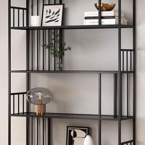 Bookshelf Office Wall Storage Rack Iron Floor Bookshelf Living Room Multi-Layer Storage Rack Bookshelves and Bookcases in Saudi Arabia