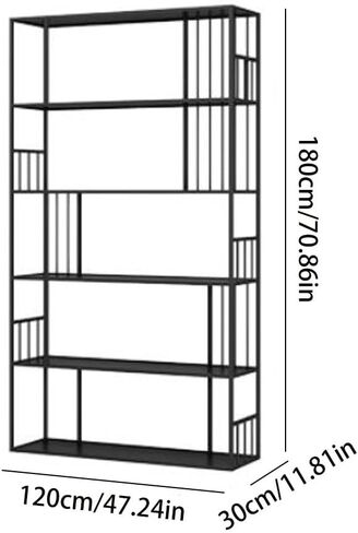 Bookshelf Office Wall Storage Rack Iron Floor Bookshelf Living Room Multi-Layer Storage Rack Bookshelves and Bookcases in Saudi Arabia