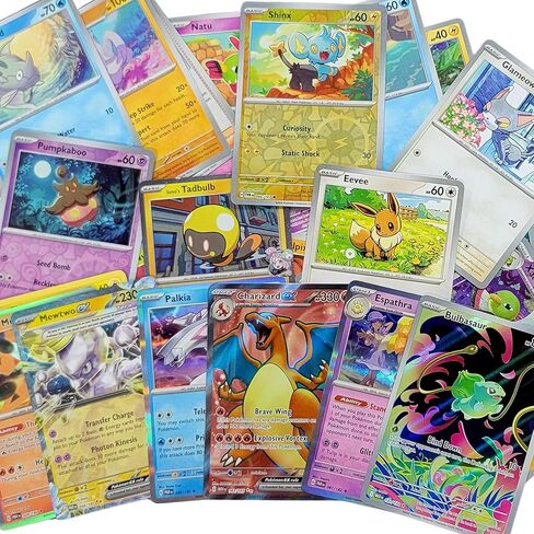 حزمة تضم أكثر من 50 بطاقة بوكيمون رسمية - تتضمن Charizard وما لا يقل عن 5 EX أو V أو Illustration أو VMAX أو Secret Rare + Box in Saudi Arabia
