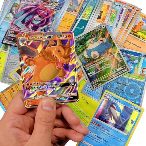 حزمة تضم أكثر من 50 بطاقة بوكيمون رسمية - تتضمن Charizard وما لا يقل عن 5 EX أو V أو Illustration أو VMAX أو Secret Rare + Box in Saudi Arabia
