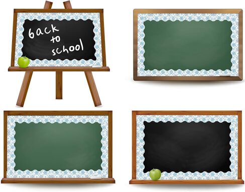 65 Ft Christmas Bulletin Board Border Winter Blue Snowflake Border Trim Self Adhesive Bulletin Board Stickers Roll for Xmas Holiday Classroom Office Chalkboard Party Decor in Saudi Arabia