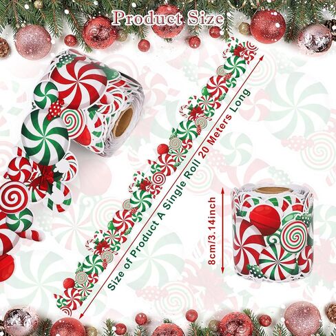 65.6ft Christmas Bulletin Board Borders Gift Box Candy Die-Cut Rolled Border Trim Winter Bulletin Board Decorations for School Classroom Office Blackboard Walls Locker Decor (Candy, 65.6ft) in Saudi Arabia