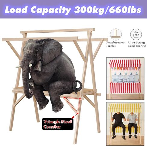 عربة طعام خشبية على عجلات، حامل عرض كشك متحرك لأكشاك الشوارع، بيع السوق، كشك، عربات طاولة البائع الدائمة على الأرض، عملية وخفيفة الوزن (أحمر، L 47 بوصة) in Kuwait