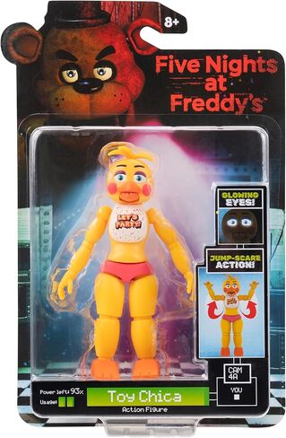 Jazwares Five Nights at Freddy’s Toy Chica - شخصية مفصلية مقاس 12.7 سم مع ميزة Jumpscare وعيون متوهجة في الظلام in Saudi Arabia