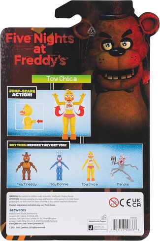 Jazwares Five Nights at Freddy’s Toy Chica - شخصية مفصلية مقاس 12.7 سم مع ميزة Jumpscare وعيون متوهجة في الظلام in Saudi Arabia
