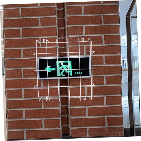 Housoutil Emergency Light Guard Cage Mesh Protective Shield for Exit Signs Wall Mounted Impact Resistant Damage Stopper for Emergency Lighting Malls Offices Hotels Schools in Saudi Arabia