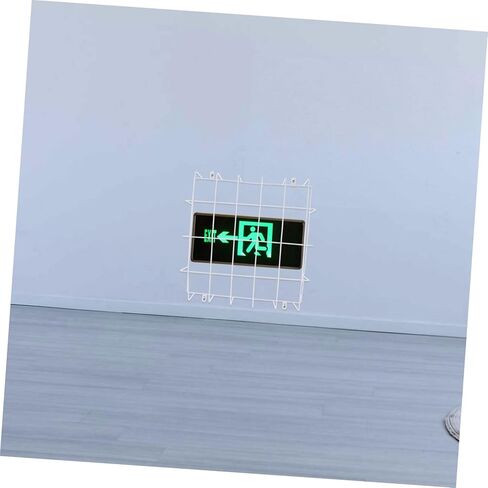 Housoutil Emergency Light Guard Cage Mesh Protective Shield for Exit Signs Wall Mounted Impact Resistant Damage Stopper for Emergency Lighting Malls Offices Hotels Schools in Saudi Arabia