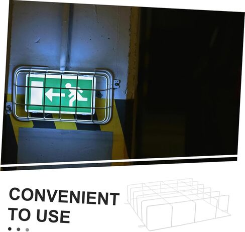 Housoutil Emergency Light Guard Cage Mesh Protective Shield for Exit Signs Wall Mounted Impact Resistant Damage Stopper for Emergency Lighting Malls Offices Hotels Schools in Saudi Arabia
