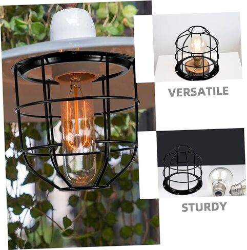 POPETPOP 2pcs الثقيلة شبكة سلكية ضوء الحرس للمصابيح مصباح الظل استبدال لقلادة وأضواء السقف نمط خمر سهلة التركيب واقية قفص in Saudi Arabia