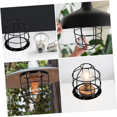 POPETPOP 2pcs الثقيلة شبكة سلكية ضوء الحرس للمصابيح مصباح الظل استبدال لقلادة وأضواء السقف نمط خمر سهلة التركيب واقية قفص in Saudi Arabia