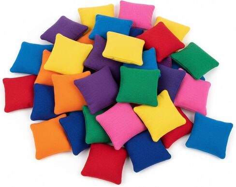 20 Pcs Mini Bean Bags for Tossing Games – Colorful Small Cornhole Bags (2" x 2") for Kids & Family Fun, Outdoor Carnival Toss Games, Party Favors & DIY Crafts in Kuwait