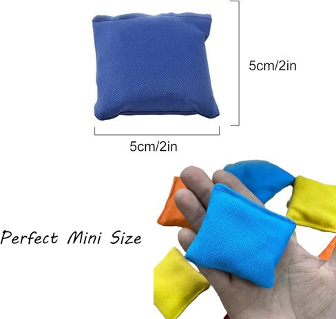20 Pcs Mini Bean Bags for Tossing Games – Colorful Small Cornhole Bags (2" x 2") for Kids & Family Fun, Outdoor Carnival Toss Games, Party Favors & DIY Crafts in Kuwait