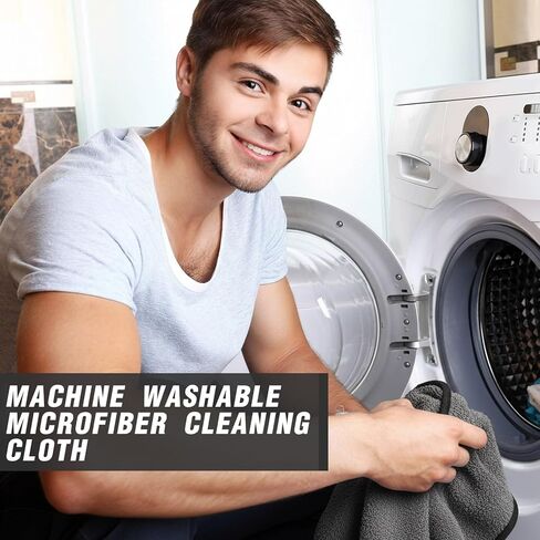 Tallew 18 Pcs Microfiber Towels 16 Inch x 16 Inch Microfiber Cloth Car Drying Towels for Cars Washing Polishing Office Windows Cleaning Household Supplies (Gray) in Saudi Arabia