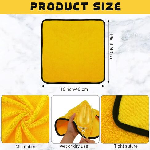 Tallew 18 Pcs Microfiber Towels 16 Inch x 16 Inch Microfiber Cloth Car Drying Towels for Cars Washing Polishing Office Windows Cleaning Household Supplies (Gray) in Saudi Arabia