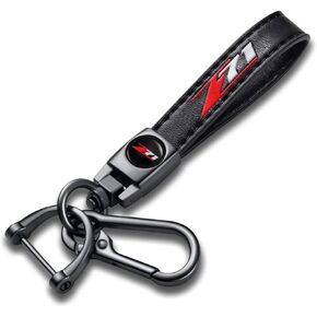 Genuine Leather Car Keychain Key ring Accessories Key Chain Family Present for Man and Woman Black in Saudi Arabia