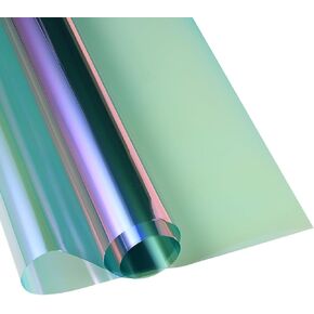 طبقة تظليل نافذة السيارة 19.7 بوصة × 9.84 قدم، التحكم في حرارة الزجاج الأمامي، حجب الأشعة فوق البنفسجية للحماية من الشمس، طبقة خصوصية مضادة للوهج VLT 65% الحرباء الأرجواني والأزرق والأحمر in Kuwait