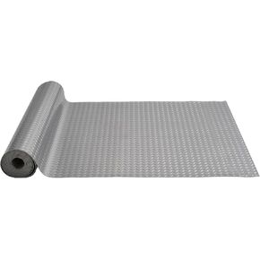 VEVOR Floor Mat, 13 x 4.9 FT PVC Flooring Roll, Non-Slip Diamond Texture, 64.58 sq.ft Covering Space, Garage Mats for Under Cars, Gyms, Boats, Car Trailer, Silver in Kuwait