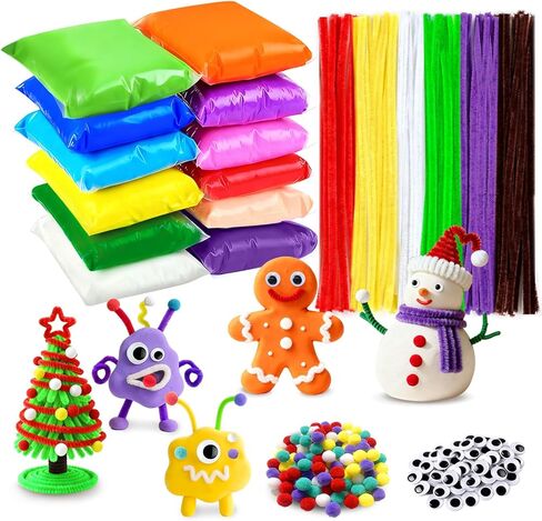 Air Dry Clay for Kids Stocking Stuffers for Kids DIY Molding Clay Crafts Kits Christmas Gifts Toys for Girls Boys Ages 3-12 Years Old in Saudi Arabia