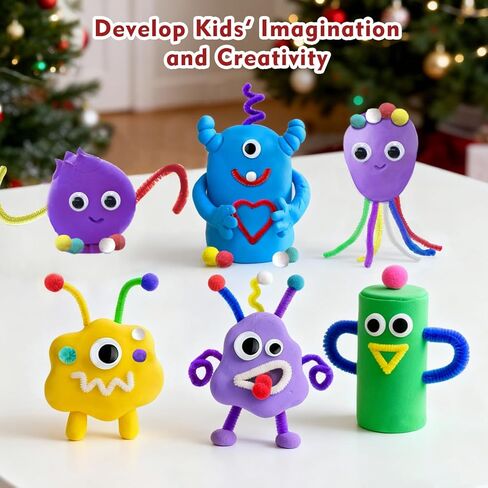 Air Dry Clay for Kids Stocking Stuffers for Kids DIY Molding Clay Crafts Kits Christmas Gifts Toys for Girls Boys Ages 3-12 Years Old in Saudi Arabia