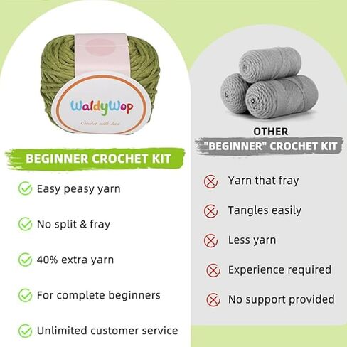 ZiChengXin Crochet Kit for Beginners - 6 Flower Bookmarks Set w/Step-by-Step Video Tutorials, 40% Extra Soft Yarn & Hook - DIY Craft Kit for Adults, Kids, Teens - Gift for Women & Girls in Saudi Arabia
