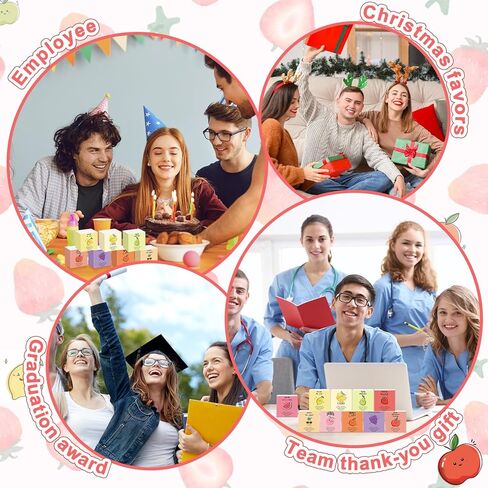 10 Sets Christmas Crochet Fruit Gifts Bulk Inspirational Positive Knitted Fruit Toys with Motivational Pun Box Work Stress Relief Appreciation Gifts for Team Employee Coworkers Teacher Office Favors in Saudi Arabia