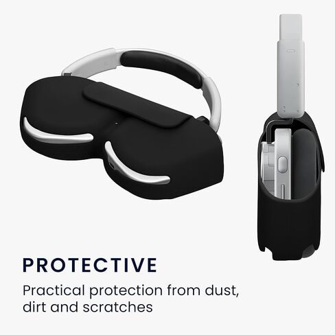 kwmobile Silicone Cover Compatible with Nothing Headphone (1) Case Holder for Over-Ear Headphones - Grey in Saudi Arabia