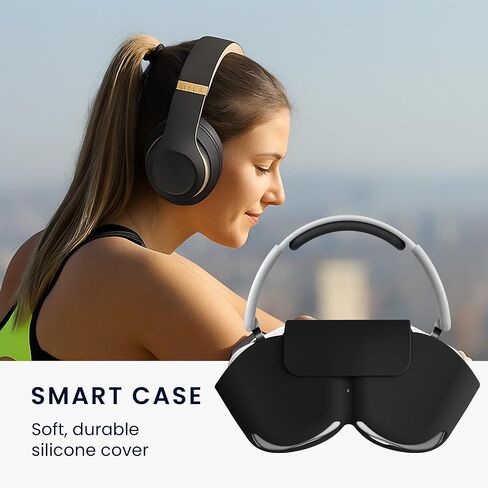 kwmobile Silicone Cover Compatible with Nothing Headphone (1) Case Holder for Over-Ear Headphones - Grey in Saudi Arabia