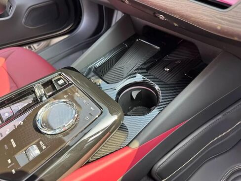 Car Accessories Compatible with BMW 5 Series Sedan 530i 540i 2024 2025(G60) Seat Cup Holder Cover Second Row Water Cup Holder Panel Trim ABS 1PC(Carbon Fiber Style) in Saudi Arabia
