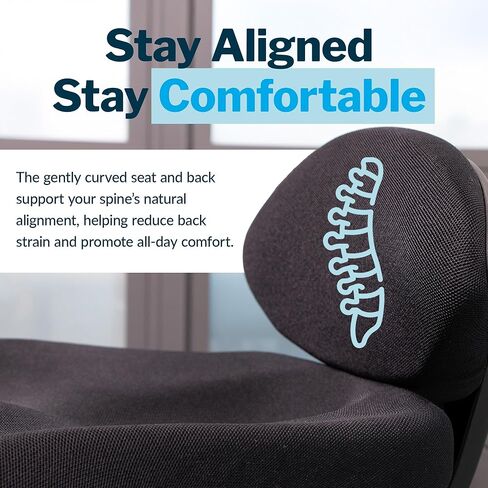 Vari Active Seat - Adjustable Standing Desk Chair - Ergonomic Wobble Office Desk Stool w/Dynamic Range of Motion - Encourage Good Posture - Portable Stools & Fully Assembled - Active Chairs for Adults in Kuwait