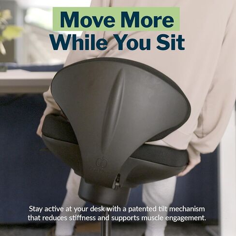 Vari Active Seat - Adjustable Standing Desk Chair - Ergonomic Wobble Office Desk Stool w/Dynamic Range of Motion - Encourage Good Posture - Portable Stools & Fully Assembled - Active Chairs for Adults in Kuwait
