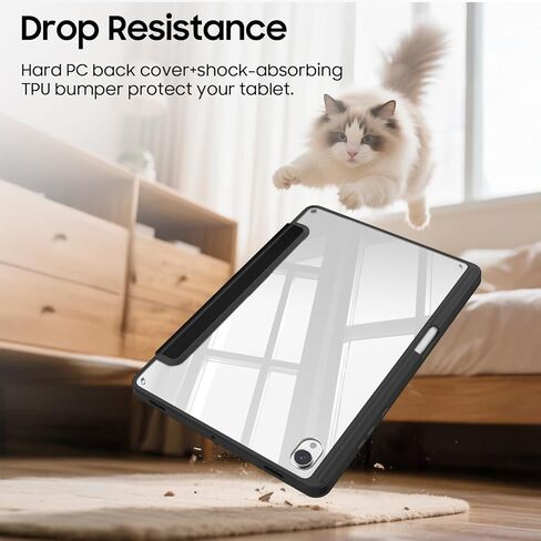 حافظة Fintie Hybrid رفيعة لهاتف Samsung Galaxy Tab S11 5G 11 بوصة موديل 2025 (SM-X730/X736B) مع حامل قلم S، غطاء مقاوم للصدمات مع غطاء خلفي شفاف شفاف، استيقاظ/نوم تلقائي، رخام أرجواني in Saudi Arabia