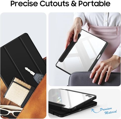 حافظة Fintie Hybrid رفيعة لهاتف Samsung Galaxy Tab S11 5G 11 بوصة موديل 2025 (SM-X730/X736B) مع حامل قلم S، غطاء مقاوم للصدمات مع غطاء خلفي شفاف شفاف، استيقاظ/نوم تلقائي، رخام أرجواني in Saudi Arabia
