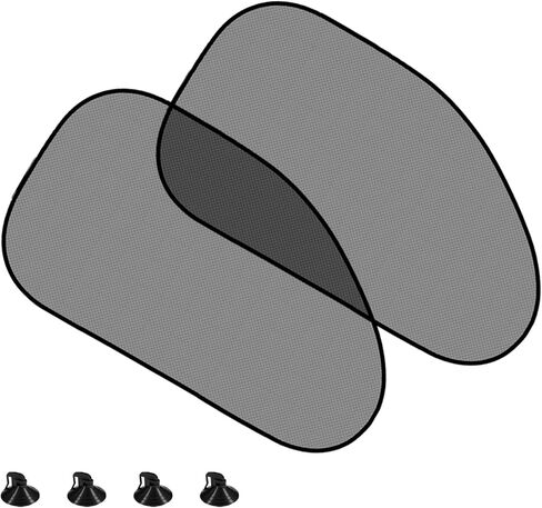 2PCS Car Window Sun Shades, Window Shade for Baby Effectively Block UV Rays Provides Glare Mesh Windows Protection Cover, Universal Car Interior Accessories in Kuwait