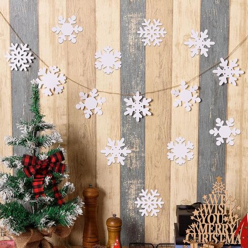 MixTeach 200 Piece Snowflake Cutouts - Paper Snowflakes Shapes Die Cuts for Classroom Decoration with Glue Point Dots - Bulletin Board Winter Xmas Party Supplies in Saudi Arabia