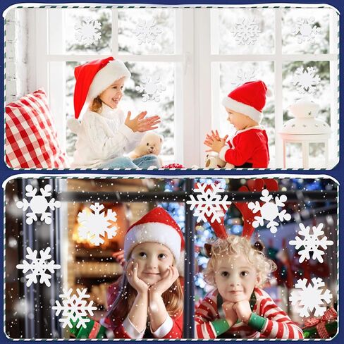 MixTeach 200 Piece Snowflake Cutouts - Paper Snowflakes Shapes Die Cuts for Classroom Decoration with Glue Point Dots - Bulletin Board Winter Xmas Party Supplies in Saudi Arabia