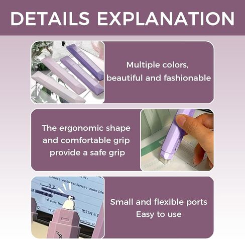 24pcs Pastel Correction Tape, 0.2" x 236" White Out Tape for School & Office, Cute Erasable Whiteout Pen-Style Tape, Smooth & No Mess (Multicolor) in Saudi Arabia