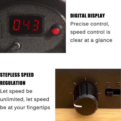 Electric Household Mini Digital Display Spinning Wheel Wool Spinning Fibre Spinning Wheel with Pedal(Black) in Saudi Arabia