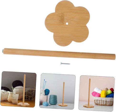 DOITOOL 2pcs Drop Spindle Top: DIY Wheel Yarn Spinner Hand Cranked Wooden Spinning Wheel Tool for Beginners Yarn Making in Saudi Arabia