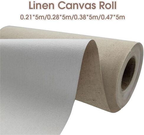 Canvas Roll Linen Canvas Roll,Linen Blend Canvas Used for Oil Painting,21cm,28cm,38cm,47cm Width(0.57x5m) in Saudi Arabia