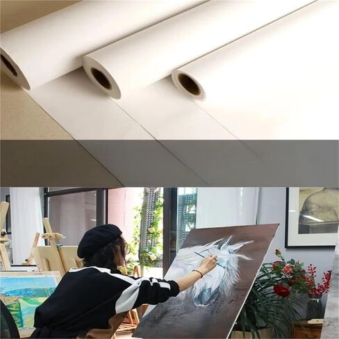 Canvas Roll 5m Cotton Canvas Roll Specially Used for Graffiti Paint Art Pure Cotton Hemp Blend Oil Painting Cloth(0.37x5m) in Saudi Arabia