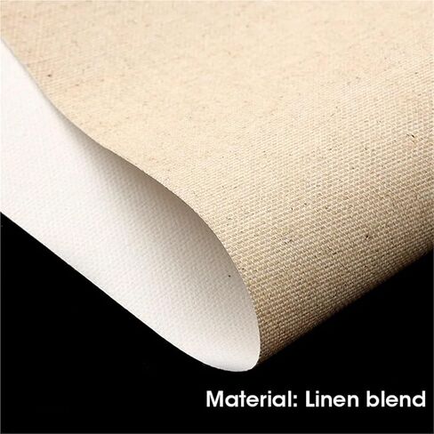 Canvas Roll 0.57x5M White Black Cotton and Linen Blend Canvas Roll,Blank Canvas Oil Painting(Linen 0.57x5M) in Saudi Arabia