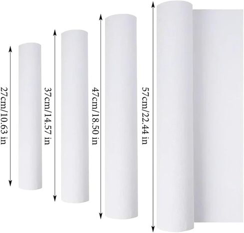 Canvas Roll 5m White Canvas Roll 280g Cotton Beginners Practice Painting for Oil Painting 27/37/47/57cm Wide(0.57x5m) in Saudi Arabia