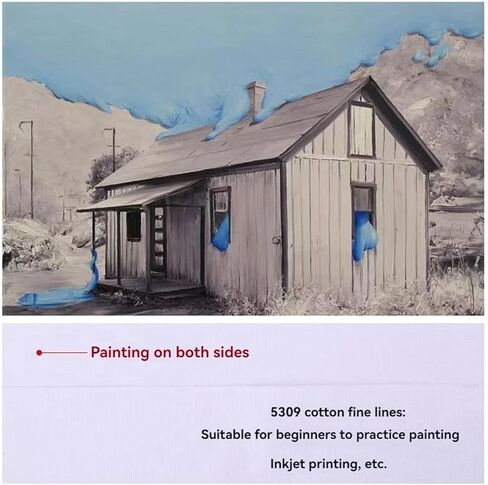 Canvas Roll 5m White Canvas Roll 280g Cotton Beginners Practice Painting for Oil Painting 27/37/47/57cm Wide(0.57x5m) in Saudi Arabia