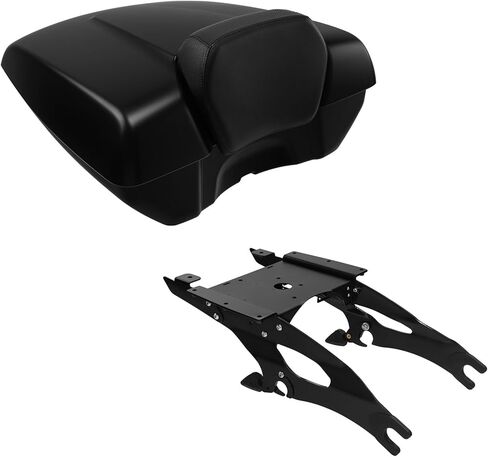 XMT-MOTO صندوق منخفض + وسادة مسند ظهر + حامل تثبيت مناسب للهنود 2014-2025 Roadmaster Pursuit Challenger Chieftain Springfield Dark Horse Chief for Thunder Black Smoke in Saudi Arabia